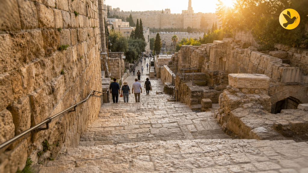 Escavações arqueológicas em Jerusalém revelam o histórico chão onde Jesus pisou.