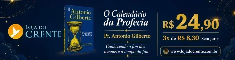 banner livro "O Calendário da Profecia", do Pastor Antônio Gilberto.