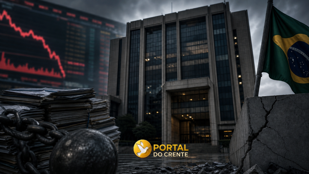 imagem realista que retrata a incompetência do Governo Lula diante da Greve dos bancários e Correios