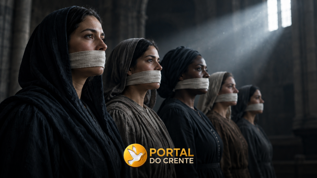imagem realista sobre o silêncio em meio ao terror de mulheres evangélicas assassinadas