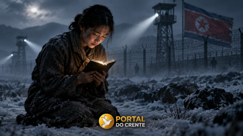 Imagem que retrata a perseguição religiosa na Coréia do Norte