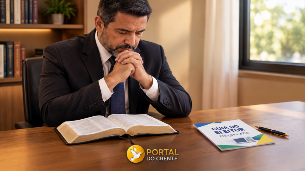 Imagem realista que bretrata a preferência do Voto evangélico 2026