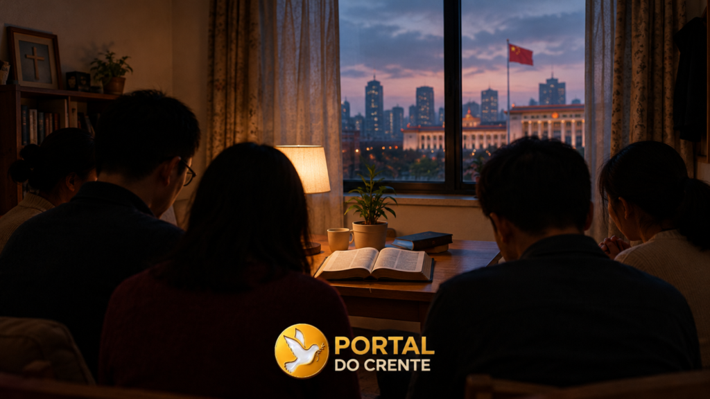 Imagem realista que retrata a Perseguição aos Cristãos na China