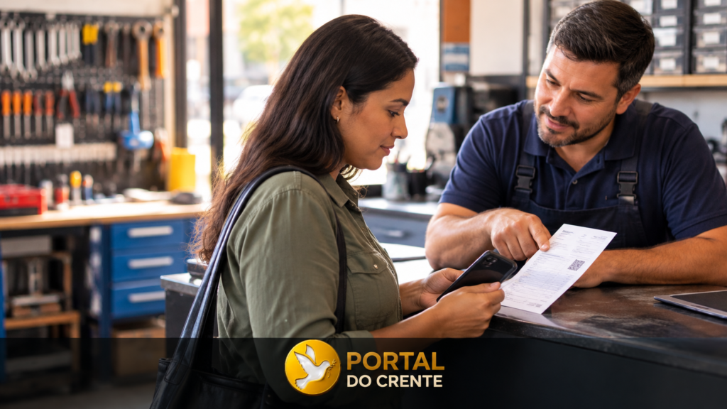 imagem realista que retrata a necessidade de exigir nota fiscal de todo serviço